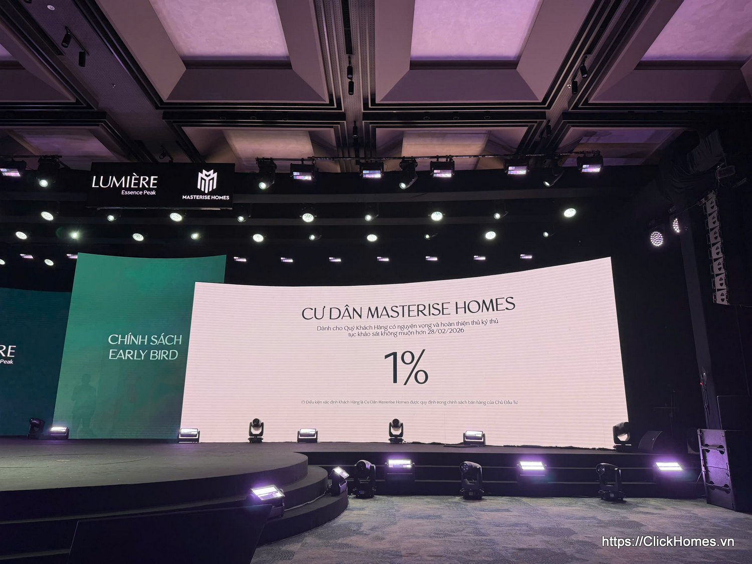 Ưu Đãi Triết Khấu 1% Cho Cư Dân Masterise Homes