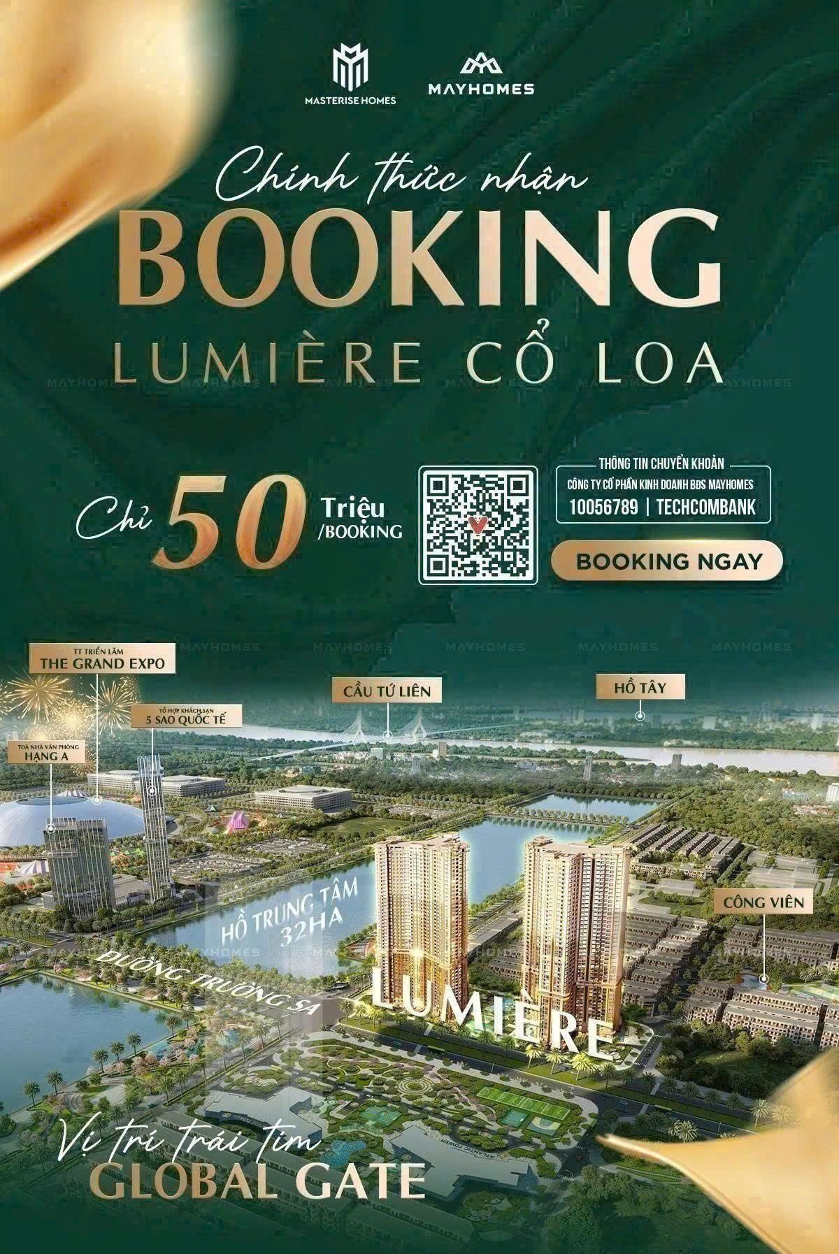 Đăng ký giữ chỗ sớm LUMIÈRE Essence Peak view hồ Cổ Loa trên ClickHomes.vn