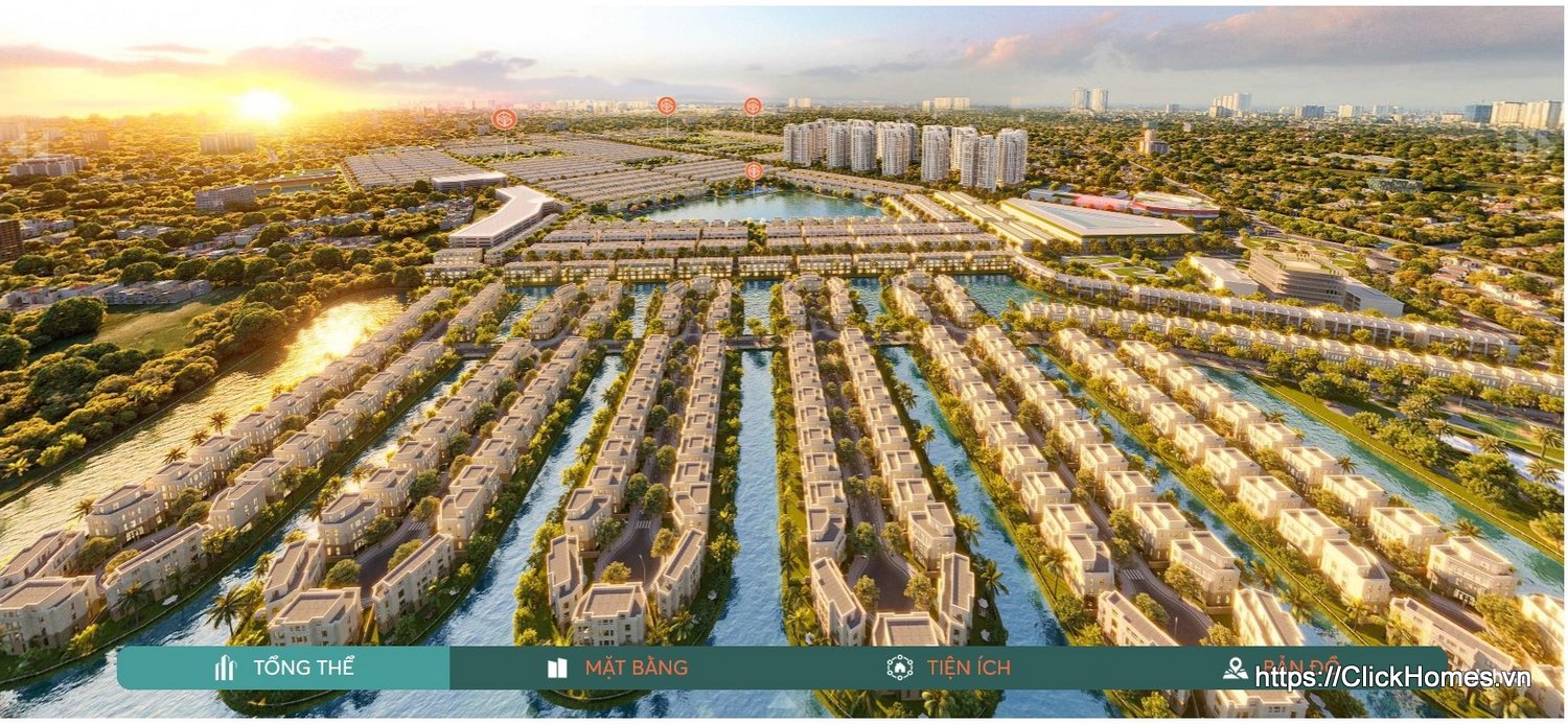 Toàn cảnh Vinhomes Green City góc 2 - View Phân Khu 3, Biệt Thự Sông