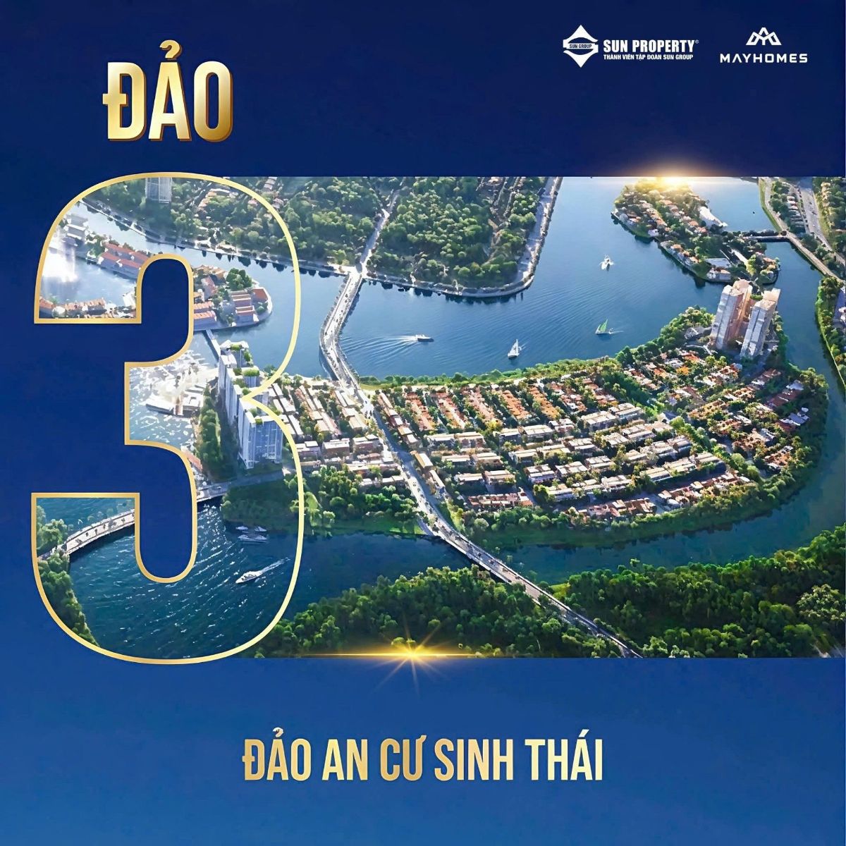 Ảnh cắt từ view 360 Sun Nha Trang – phân bổ mảng xanh và mặt nước quanh dự án